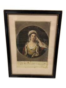 Antique Portrait Engraving - Barrington