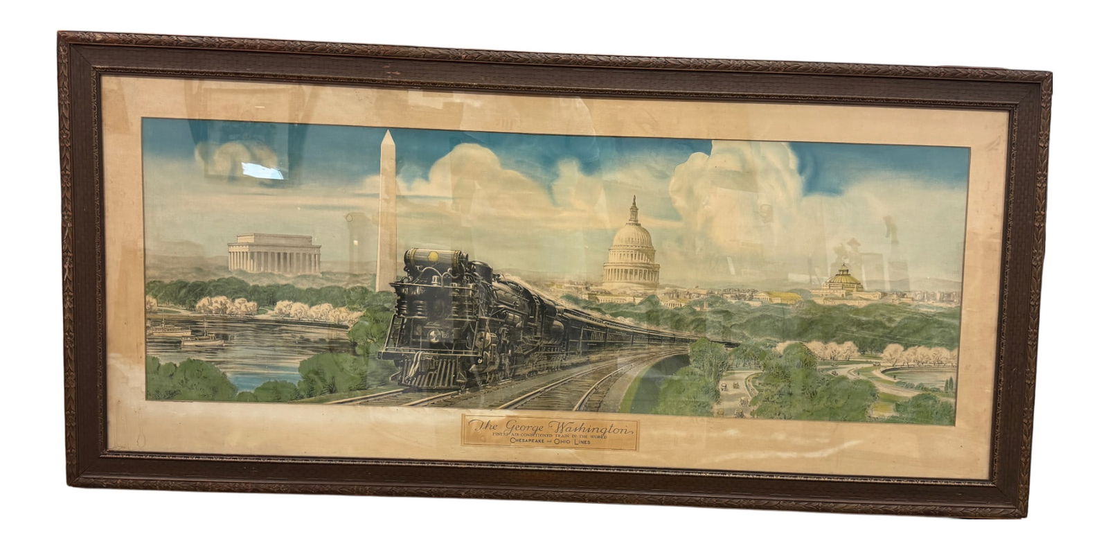 Vintage Train Lithograph 'The George Washington' (1 of 8)
