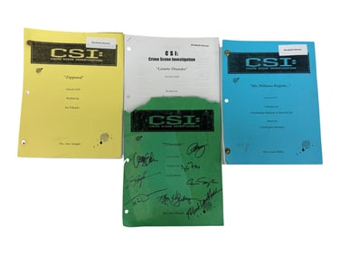 Lot of 3 CSI Crime Scene Investigation Script with Cast Signed Cover