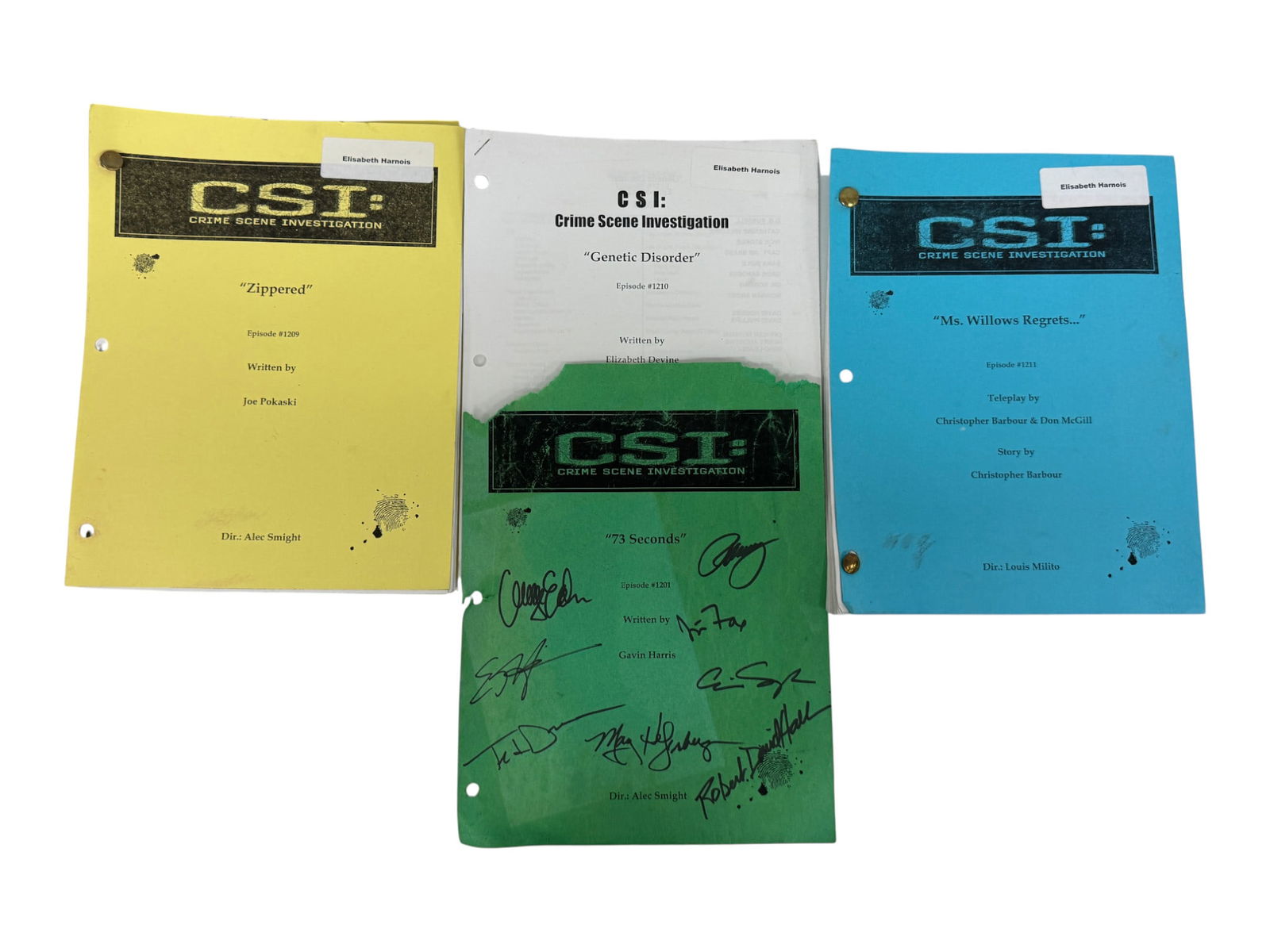 Lot of 3 CSI Crime Scene Investigation Script with Cast Signed Cover (1 of 5)