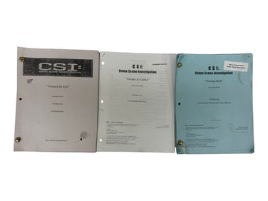 Lot of 3 CSI Crime Scene Investigation Draft Scripts
