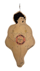 ANDY WARHOL Signed Costume Design Drawing CHRISTMAS ORNAMENT Fashion