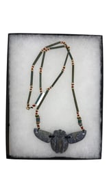Ancient Style Scarab Amulet Necklace
