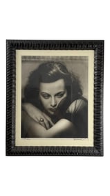 Framed Portrait Photograph of Hedy Lammar by George Hurrell Signed