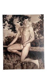 Vintage Male Physique Nude Photograph with Trunks