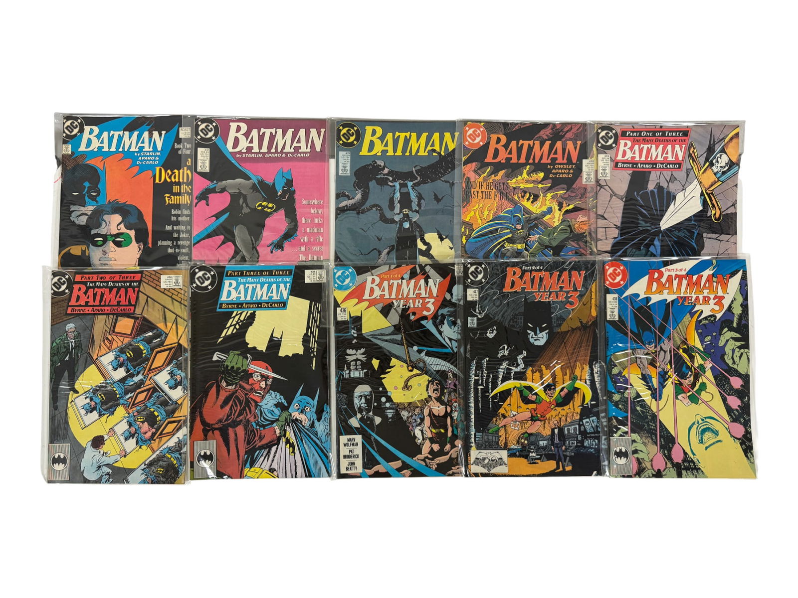 Batman Death in the Family and Year Three Lot (1 of 4)