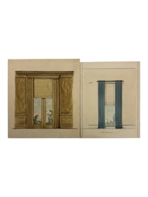 Vintage Architectural Watercolor Illustrations