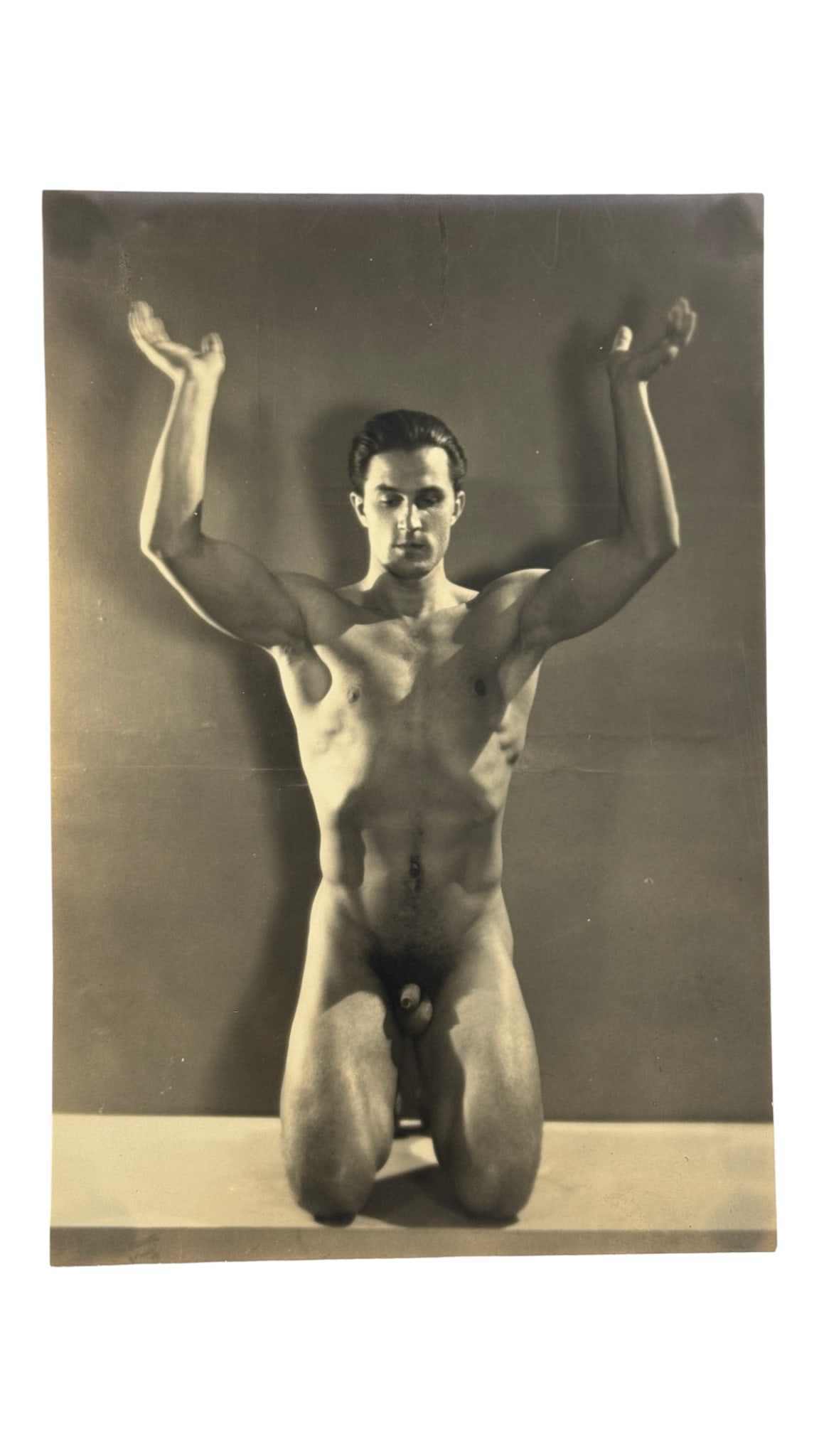 Vintage Male Physique Photograph of Tony Sansone By Edwin F. Townsend: Silver Gelatin Photo Size 6.5x9.5 Inches