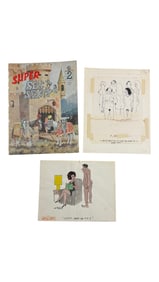 Erotic Cartoon Art and Magazine Lot
