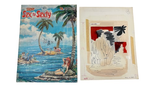 Raul in Pond Erotic Cartoon Artwork