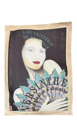 Liquoristerie de Provence French Linen Backed Advertising Vintage Poster