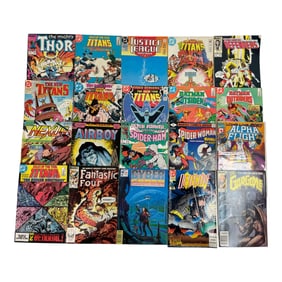 The New Teen Titans Justice League and Avengers Comic Lot