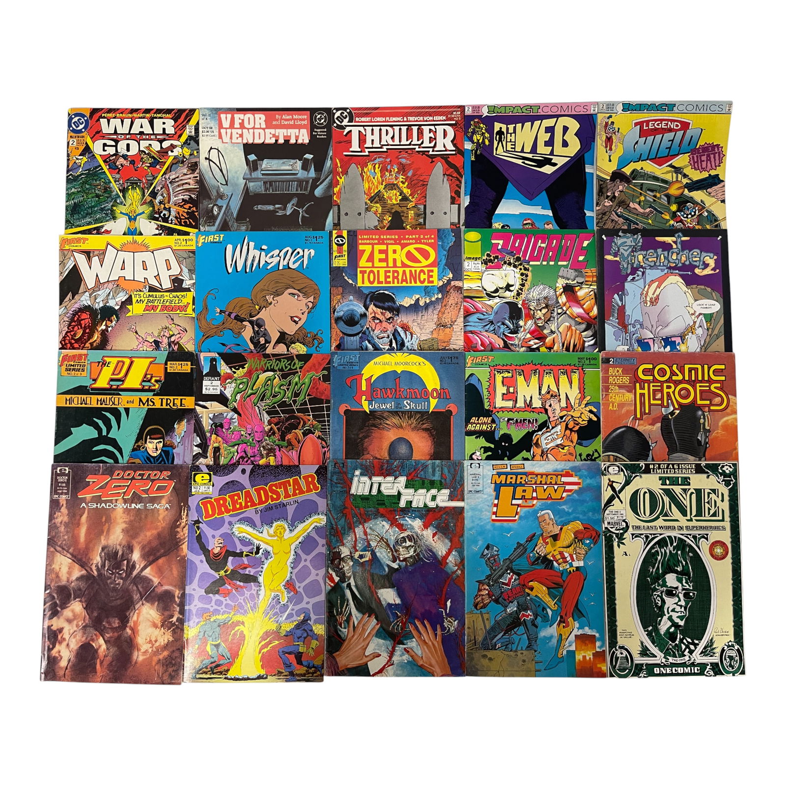 V for Vendetta War Gods and Doctor Zero Comic Lot (1 of 3)