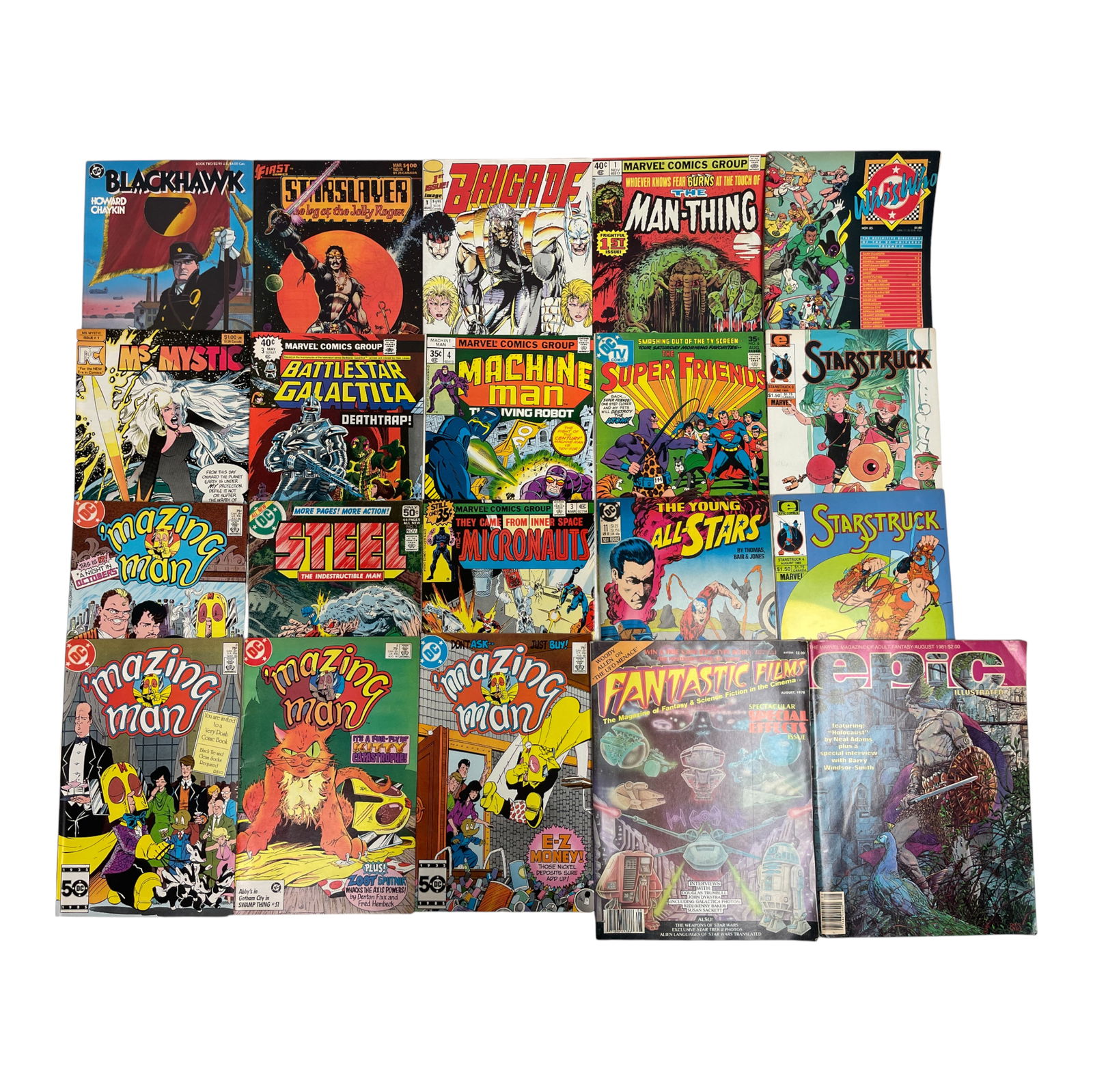 Amazing Man Machine Man and Battlestar Galactica Comics (1 of 3)