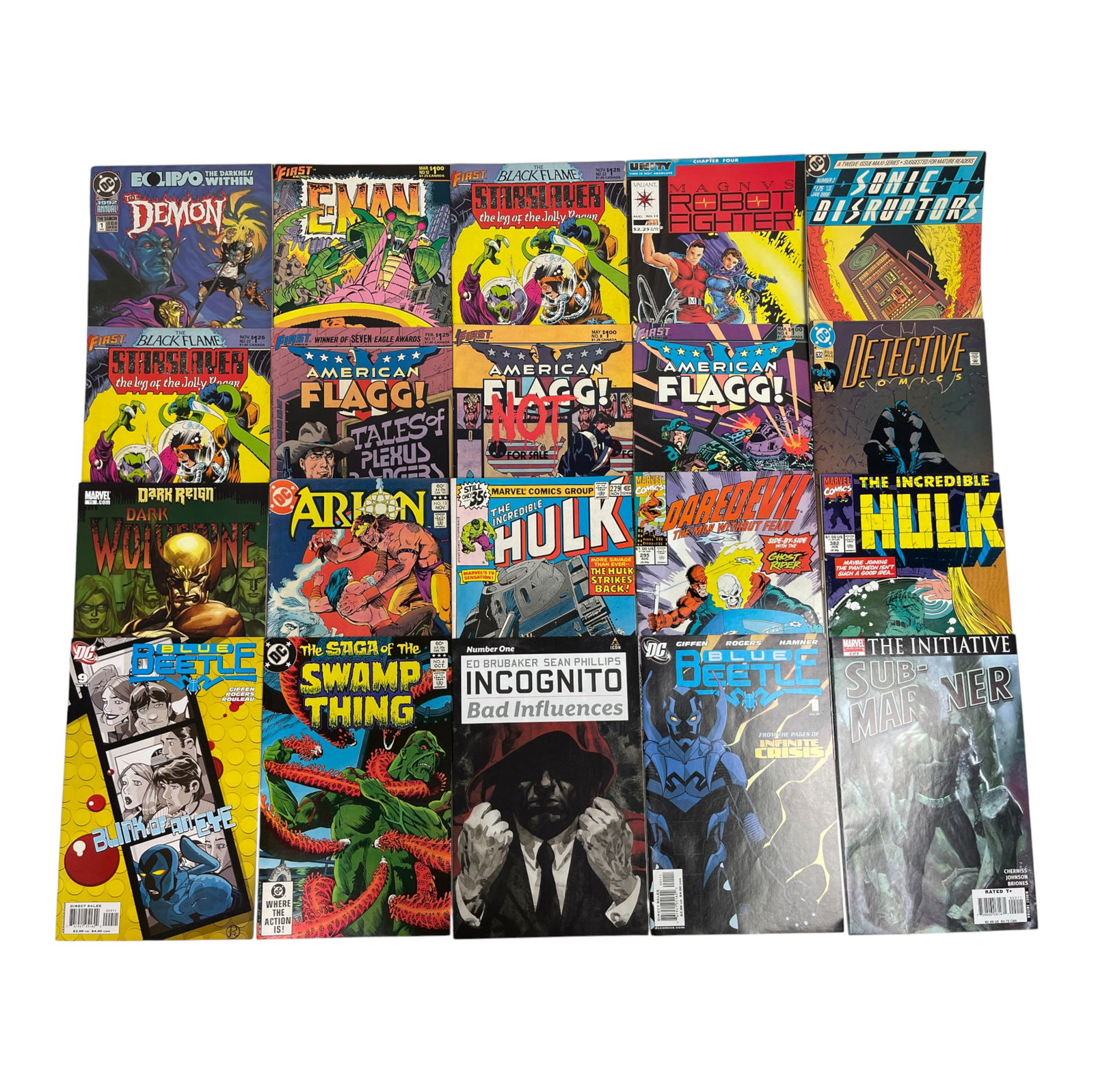 Hulk Swamp Thing Daredevil Blue Beetle Comic Lot (1 of 3)