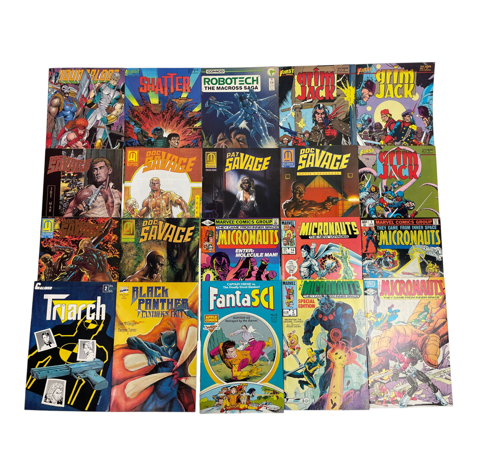 Doc Savage Grimjack and Micronauts Comic Lot (1 of 3)