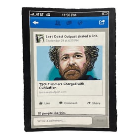 Contemporary Painting 'Social Media Portrait' Mixed Media by Kevin Bouton-Scott