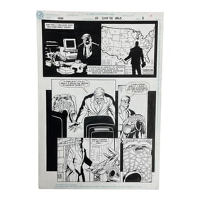 Original DC Comics Artwork Page Web Issue #10 1992