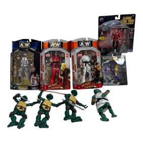 Mixed Action Figure Collection AEW Street Fighter and More
