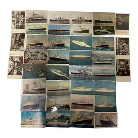 Ocean Liner and Cruise Ship Postcard Collection Lot
