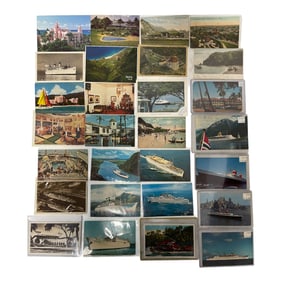 Vintage Steamship and Travel Advertising Postcard Lot