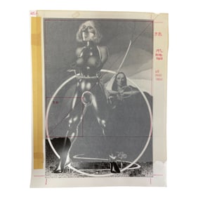 Original Fetish Magazine Illustration Proof Art