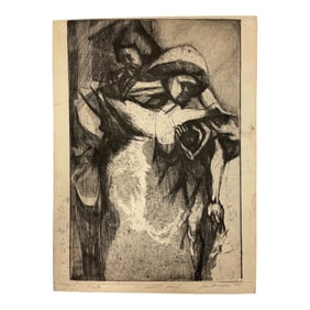 Jan Baumgartner Abstract Proof Etching 1961
