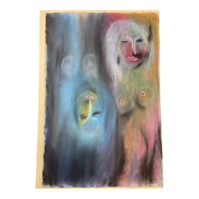 Abstract Pastel Nude Composition