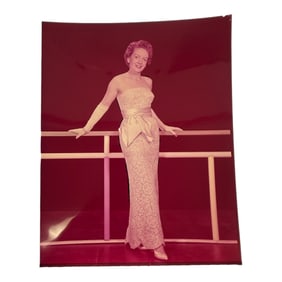 Vintage Color Negative Celebrity of Woman in Evening Gown