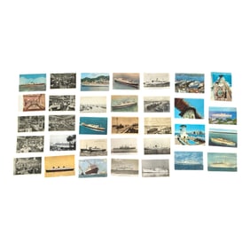 Vintage Ocean Liner & Port Postcard Collection (30+)