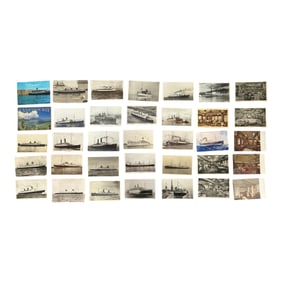 Vintage Ocean Liner & Steamship Postcard Collection (35+)