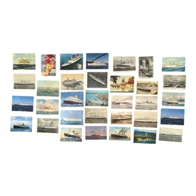 Transatlantic & Ocean Liner Vintage Postcard Collection (40+)