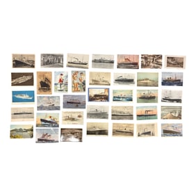 Vintage Ocean Liner Postcards & Maritime Themed Cards (40+)