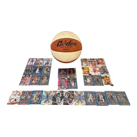Basketball Cards & Signed Baden Ball Lot
