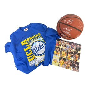 UCLA Bruins Signed Basketball & Shirt Lot