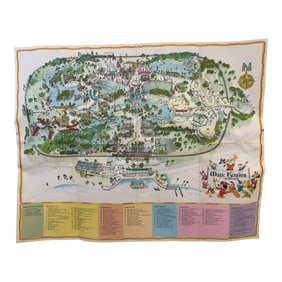 Vintage Walt Disney Magic Kingdom Map