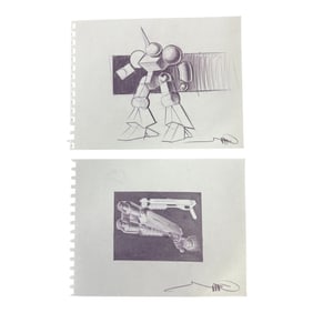 ORIGINAL SCI-FI MOVIE PRODUCTION ART CONCEPT STORYBOARD SIGNED JEFF JULIAN