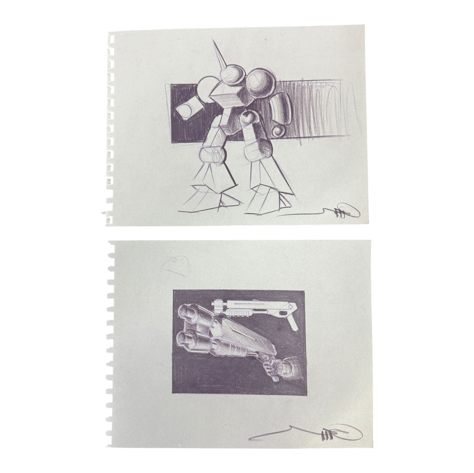 ORIGINAL SCI-FI MOVIE PRODUCTION ART CONCEPT STORYBOARD SIGNED JEFF JULIAN (1 of 4)