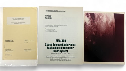 NASA Frederick Scarf Document Photo Voyager Plasma Space Exploration Archive
