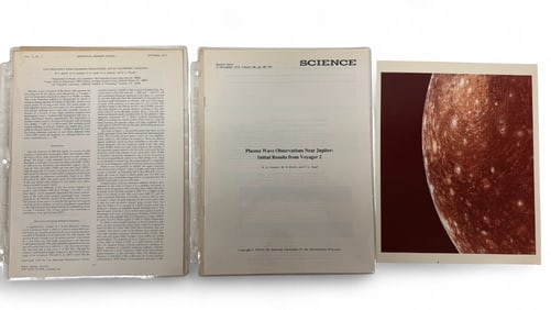 NASA Frederick Scarf Document Photo Voyager Plasma Space Exploration Archive