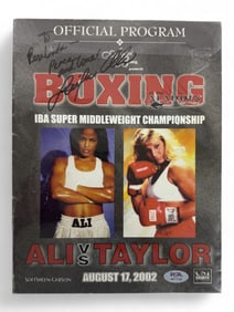 Laila Ali Signed Boxing Promo Magazine PSA Authentic