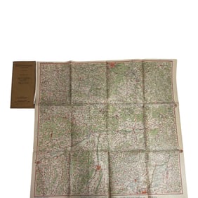 Vintage France Road Map 1940s