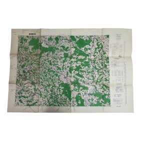WWII Military Topographic Map Germany