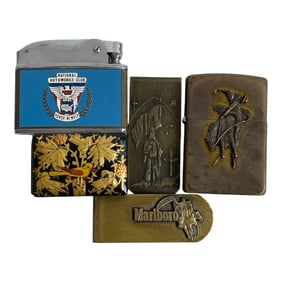 Vintage Brass and Enamel Lighter Collection