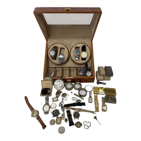 Large Watch Collection and Parts Lot