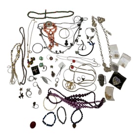 Vintage Jewelry Collection with Silver Pieces