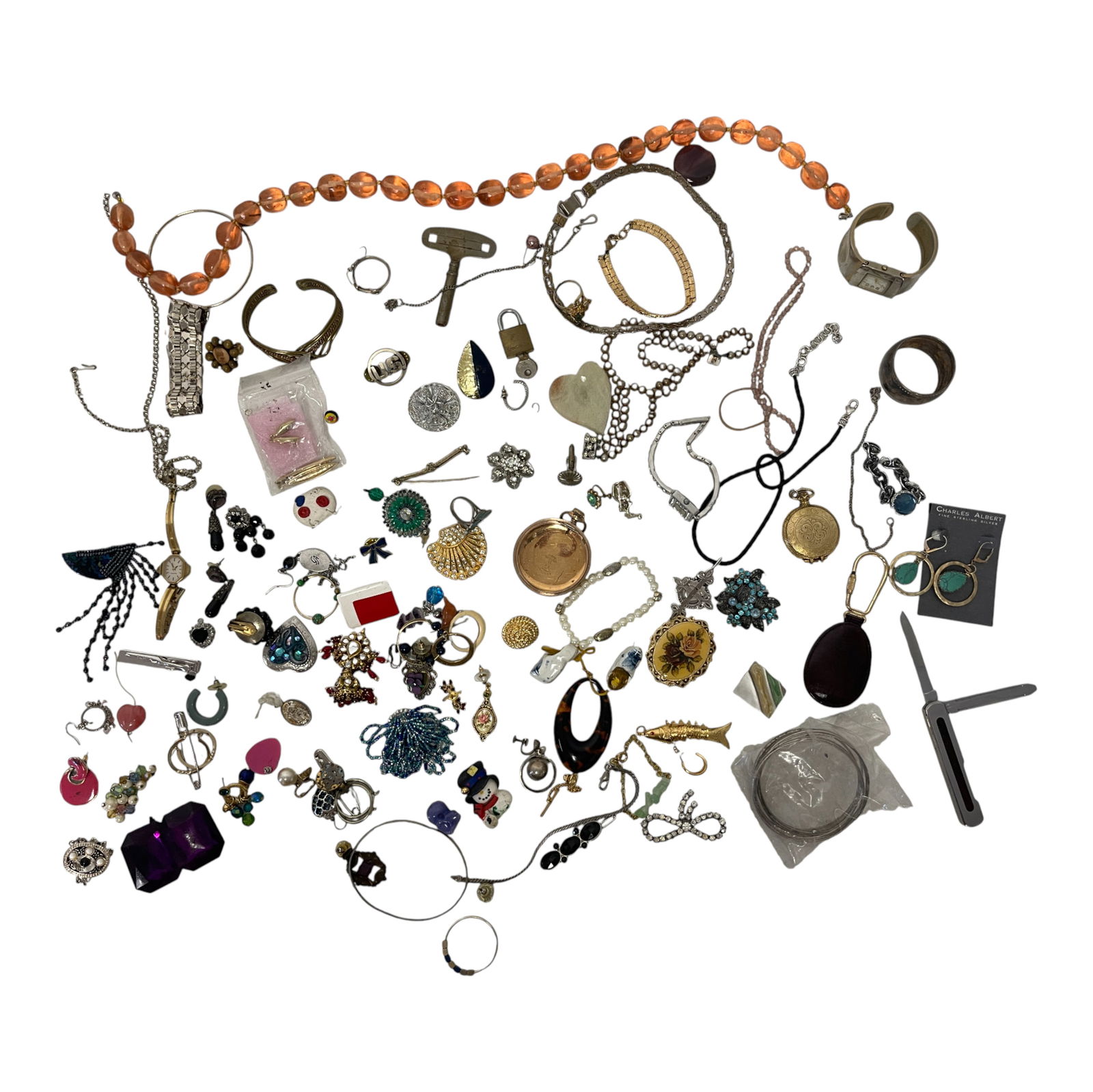 Large Mixed Lot of Vintage Costume Jewelry (1 of 7)