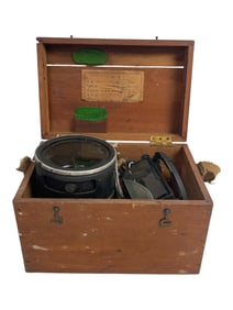 WWII Era Military Compass in Wooden Case