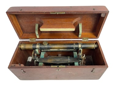 Vintage Military Optical Scope with Case