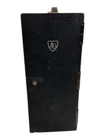 Antique Brass Microscope in Tall Wooden Case